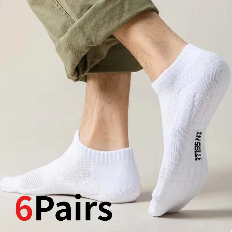 Pairs Men's Cushioned Thick Sole Sports Socks Moisture | SAMAG