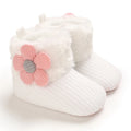 2022 Baby Autumn Winter Boots Baby Girl Boys Winter Warm Shoes Solid Fashion Toddler Fuzzy Balls First Walkers Kid Shoes 0-18M