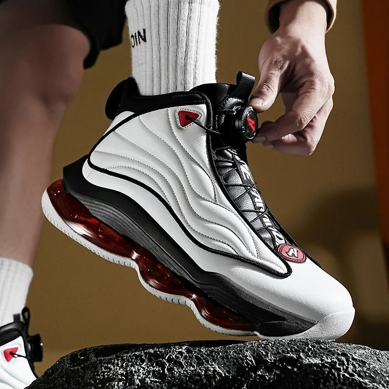 Men's Basketball Shoes Breathable Cushioning Non-Slip Wearable Runing Shoes Gym Training Athletic Basketball Sneakers for Women