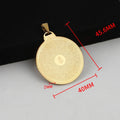 Vintage Stainless Steel Buddha Plaque Scripture Necklace Shurangama Mantra Tibetan Buddhist Vow Talisman Religious Party Jewelry