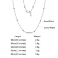 ORSA JEWELS 100% 925 Sterling Silver Link Chain Necklaces Minimalism Snake/Paperclip/Box/Figaro/Chopin/Cuban Chains 40-60cm