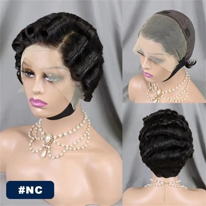 613 Blonde Pixie Cut Short Bob Loose Wave Human Hair Wigs Chocolate Brown Short Bob 13x4 Transparent Lace Front Wigs Preplucked