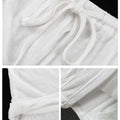 Tossy Casual White 2 Piece Set Women Summer Lounge Wear Loose Long Sleeve Pullover Top And High Waist Shorts Beach Outfits 2026