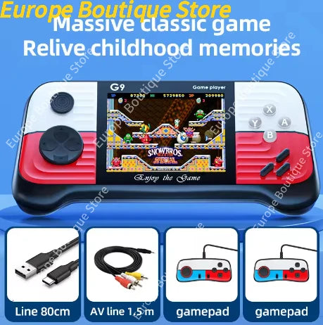 G9 3.5inch High-Defination Retro Handheld Game Console Supports TV built in 666 video Games 2025