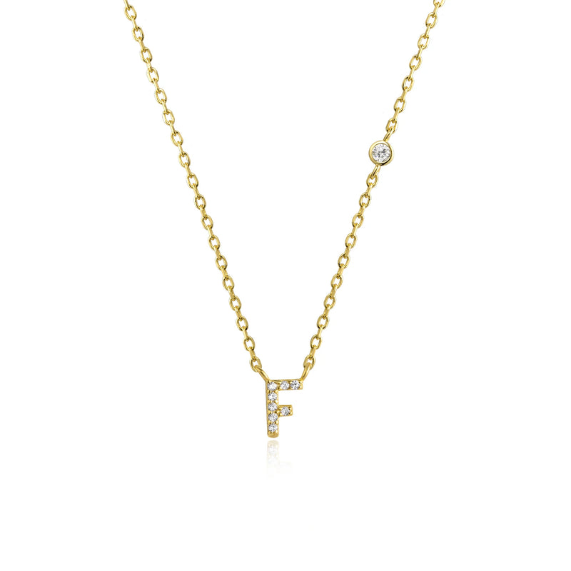 ANDYWEN 925 Sterling Silver Gold Small 26 Letters A- Z Zircon CZ Pendant Monogram Necklace Me 2020 Initial Alphabet M A Jewelry
