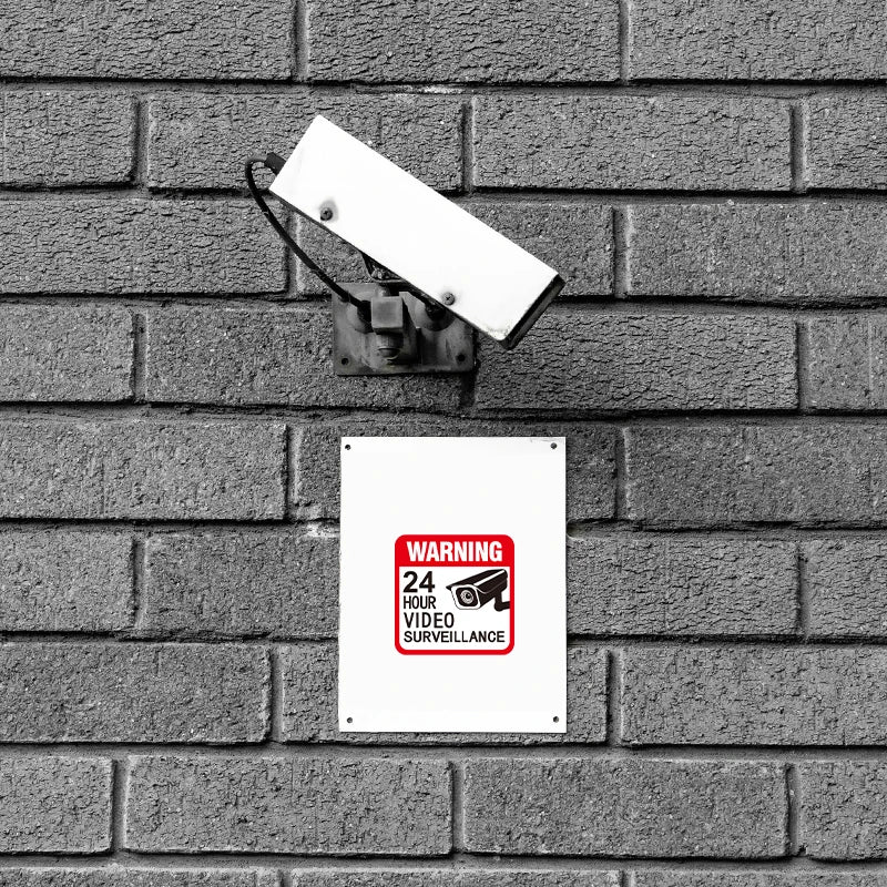 5 Sheets/Pack 5*5in 24 - Hour Surveillance Warning Label - View 4 | SAMAG