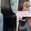40 46 Inch 13x4 13x6 Transparent Lace Front Human Hair Brazilian Wigs Pre Plucked Straight 360 Full Lace Front Wigs For Women