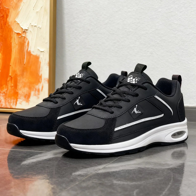 ZERJER Men's Air Cushion Casual Sports Shoes Lace-up Design All-Season Comfort Walking Shoes Sporty Casual Style Great Stability