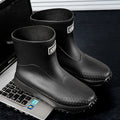 Men's Short Rain Boots Anti-Slip Work Boots Fishing Car Wash Labor Protection Water Shoes Lightweight Durable Rubber Material