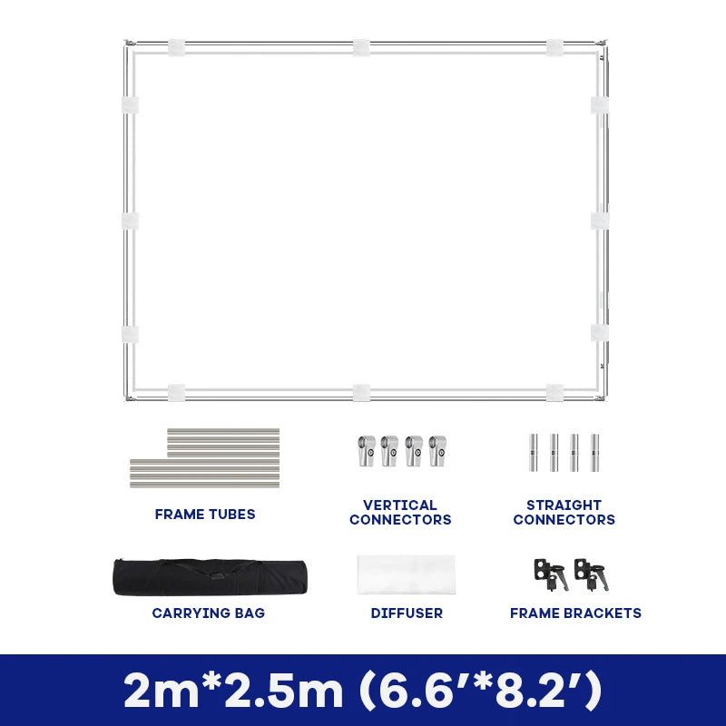 Detachable Diffuser Panel Portable Overhead Diffusion Butterfly Screen Scrim Frame Kit for Photography Studio Furniture Shooting