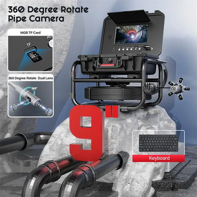 360 Rotating Sewer Pipe Inspection Camera 9″ 32MM | SAMAG