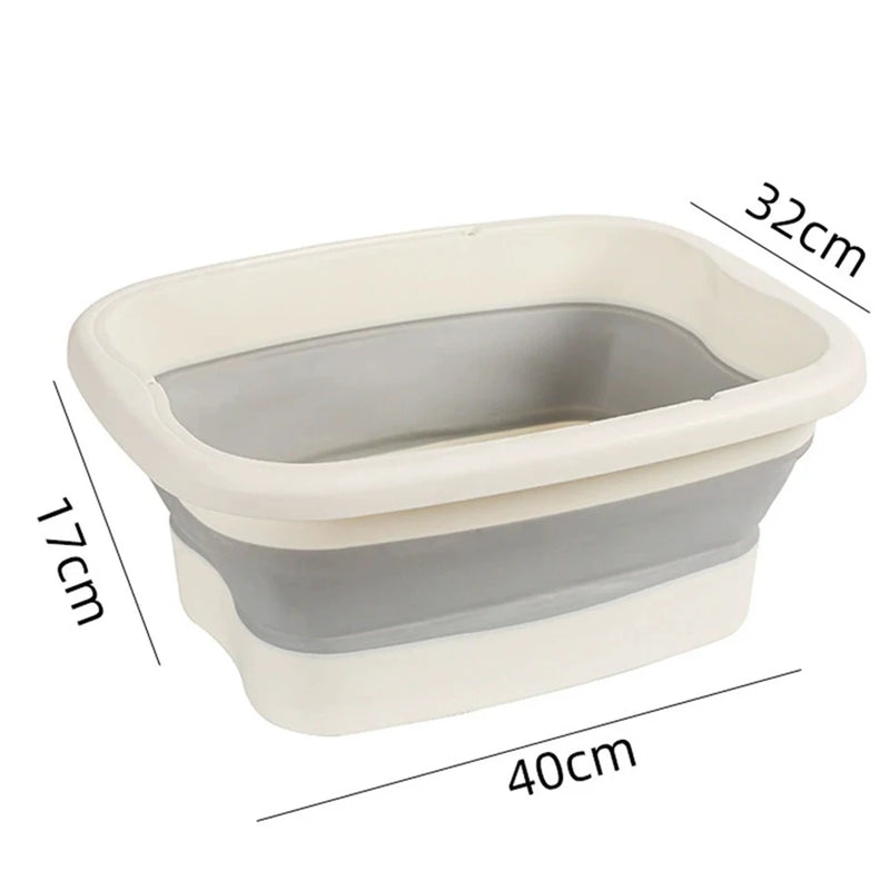 Foldable Foot Bath Tub–Portable, Covered Basin With Ergonomic Design, Silicone Thickening Suitable For Travel And Home Use