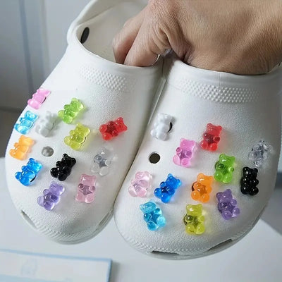 Set Cute Jelly Bear Shoe Decoration Charms For Clogs | SAMAG