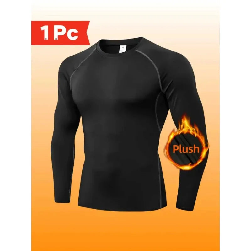 Men's Thermal Underwear Set Warm Breathable Home Wear Solid Color Versatile Sweat-Absorbing Sports Base Layer Autumn Winter