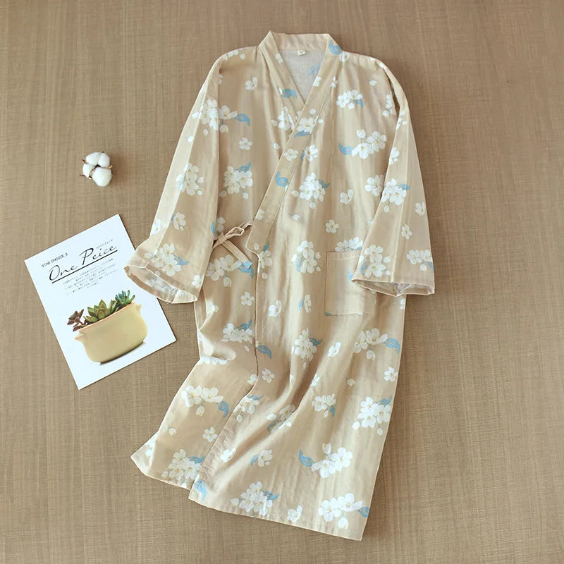 Japanese-style Kimono Pajamas Summer New 100% Cotton | SAMAG