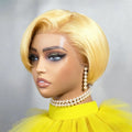 Pixie Cut Wig Human Hair 13x4 Lace Front Wigs 8 Inch Short Bob Wigs Pre Plucked Short Straight 180% Density