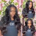Alibele 13x6 HD Lace Frontal With Bundles Brazilian Body Wave Bundles With 13x6 Lace Front Long Hair Weave Bundles With Frontal