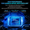 KTHIN K8 Mini PC Desktop Computer AMD Ryzen7 H 255 4.9GHz FP8 (Upgraded 8745HS) Support Oculink Dual DDR5 WIFI6 BT5.2 Gaming PC