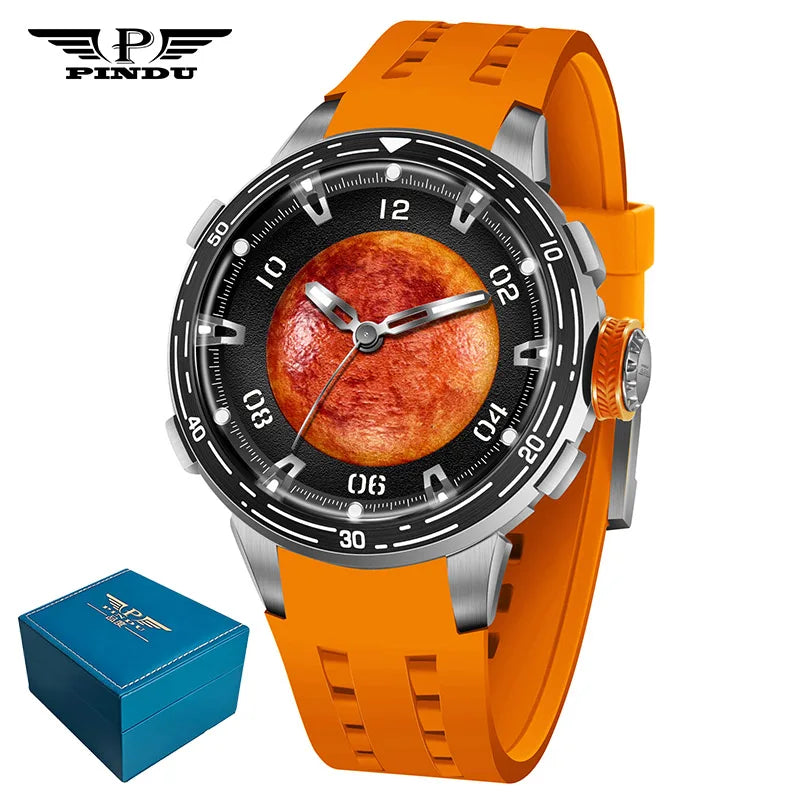 PINDU Design Original New Brand Wristwatches Miyota 8215 Planet Theme Series Mechanical Watch Men's - Visuel 13 | SAMAG