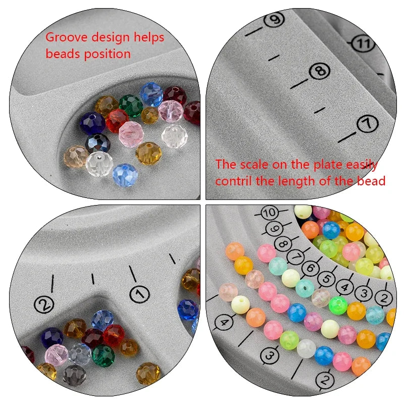 1PCS Flocked Bead Board Bracelet Necklace Beading Accessories Measuring Tools Design Jewelry DIY Craft Tool Jewelry Making