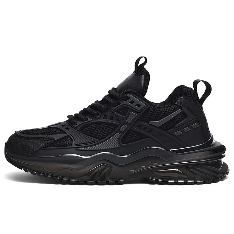 High-quality Large-sized Round-toed Thick-soled Height-increasing Shock-absorbing and Low-top New Casual Sports Shoes
