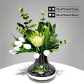 Elegant Artificial Flower Vase Set Home Office Decor Flower Arrangements Model Room Display