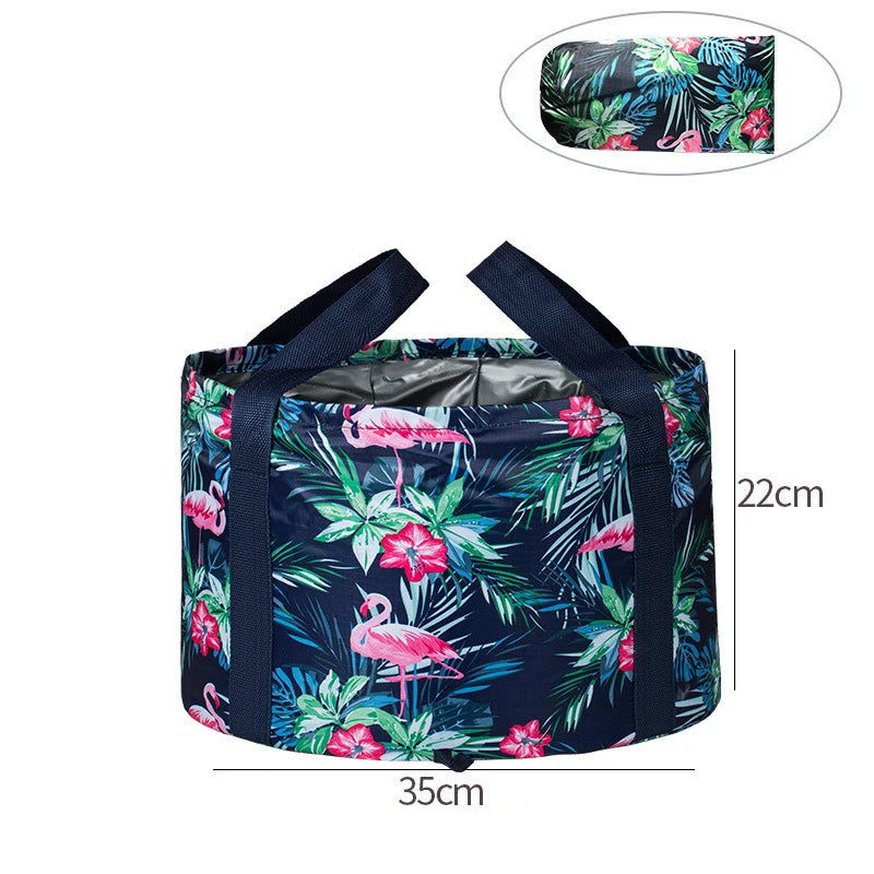 Travel Foldable Foot Tub Outdoor Portable Bath Bag Wash Basin Water Bucket Large Capacity Bath Feet Spa Massage Washing Tub