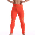 Men's Nylon Thermal Underwear Long John Skinny Mens Thermal Underwear  Solid Underpants Leggings Tights Male Leggings Pants