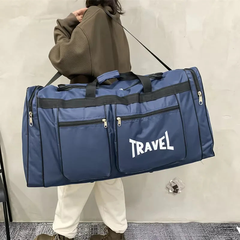 HOMEFISH Travel Bag Foldable Large Capacity Waterproof Business Sports Handbag Wear-Resistant Portable Multifunction Duffel Bags