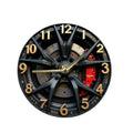 Wall Hanging Clock Car Wheel Theme Arabic Numerals Aesthetic Simple Timepiece Wall Decor Silent Movement for Dining Room Bedroom