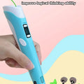 HOMEFISH Electronic 3D Printing Pen with 9M PLA Consumables High-Temperature 3D Graffiti Tool Intelligent Toy Gift