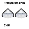 Thick Transparent PVC Tarp Heavy Duty Waterproof Weatherproof Cover for Outdoor Patio Garden Balcony Greenhouse and Rain Shelter