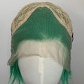 Light Green Short Bob Cut for Women Cosplay 13x4 Lace Front Wigs for Men Glueless Synthetic Hair Heat Resistant Free Part 150%