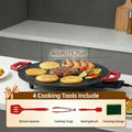 Camping Electric Griddle – Lightweight Portable Teppanyaki Grill, Smokeless & Nonstick, Adjustable Heat, Great for BBQ, Picnic, RV & Tailgating