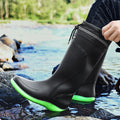 Winter Thickened Anti-slip Men's Rain Boots High Waterproof Reflective Work Fishing Shoes Warm Water Shoes Rubber Shoes for Men