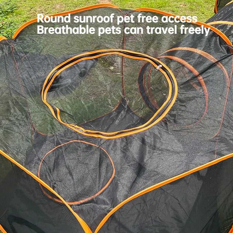 6-in-1 Portable Outdoor Pet Tame Cage Tunnels Houses Portable Foldable Kit for Cats Dogs Enclosure Play Tent Pen Pet Products