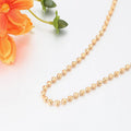 XP Jewelry -- 45 cm x 3 mm 18 k Gold Plated Beads Chains Necklaces for Women Men Matching Pendants
