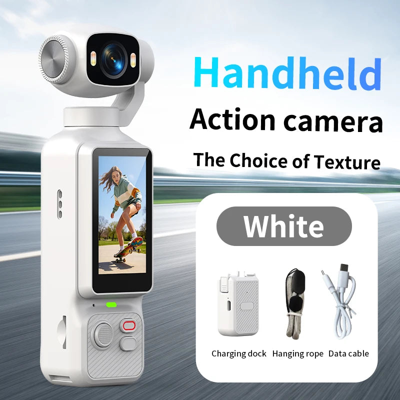 HD Action Camera With External Battery 90° Flip Screen WIFI For Vlog YouTube Girls Entry Video Recording Record Life Action Cam