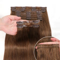 Clip in Hair Extensions 100% Real Human Hair, 12-24Inch 100-120g Clip in Extensions for Women, Invisible Straight Hair