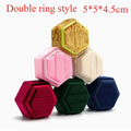1PC Velvet Ring Box Hexagon Jewelry Box Gift Box for Jewelry Packaging