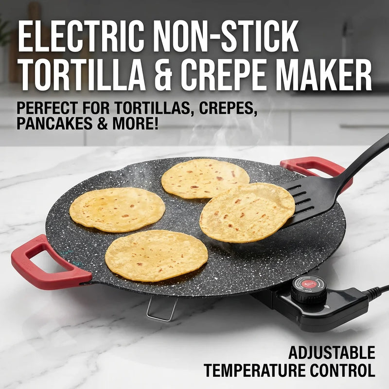Camping Electric Griddle – Lightweight Portable Teppanyaki Grill, Smokeless & Nonstick, Adjustable Heat, Great for BBQ, Picnic, RV & Tailgating