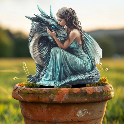 Dragon and Beautiful Fairy Garden Pile Outdoor Lawn | SAMAG