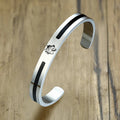 Men Bangle, Enemal Viking Logo Cuff Bracelet For Gentleman, Stainless Steel Minimalist - Visuel 24 | SAMAG