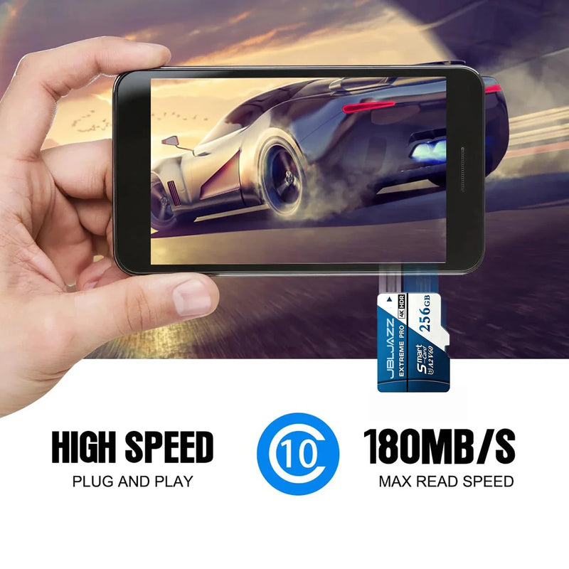 High-Speed Memory Card 128GB 256GB 512GB V30 A2 4K SD Card Micro TF SD Card for Smartphone/Tablet/Camera/Switch/Drone Cross-Use