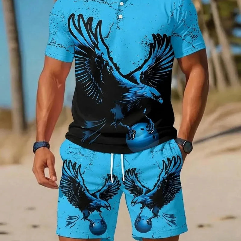 Men's Summer Polo Shirt Sets Casual Collared Sportswear | SAMAG