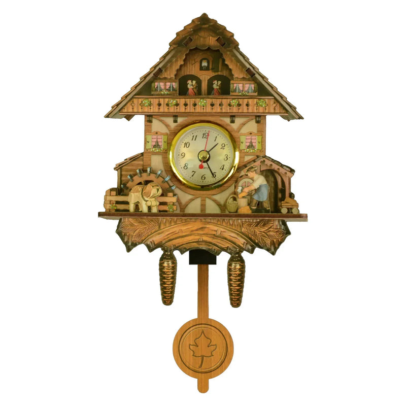Wooden Hanging Wall Clock Bird Alarm Clock Cuckoo Clocks For Home Decoration Quartz Watch Decorative Home Decor