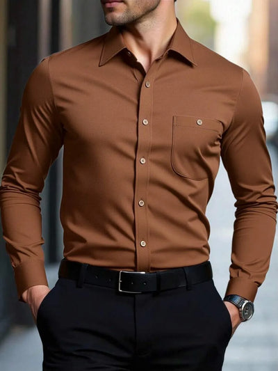 Men's Casual Multifunctional Long Sleeved Wrinkle Free | SAMAG
