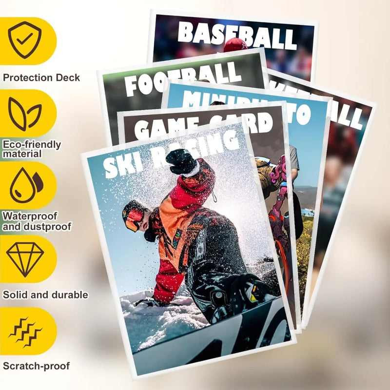 1000 Card Sleeves & Top Loaders for Trading Cards, Penny Sleeves for Sports Cards, Baseball, Football, Game Cards