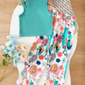 Summer Teenage Girls Clothing Set Off - Shoulder Ribbed - View 2 | SAMAG
