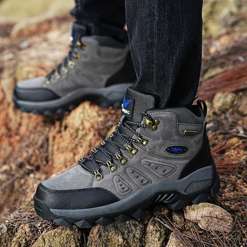 PLUS SIZE Unisex High-Top Adventure Sneakers Durable Grip Non-Slip Lace-Up Comfort Ideal for Outdoor Hiking Boots Men Footwear